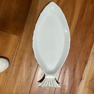 Mud Pie Sea Shell Fish Platter and Dip Bowl